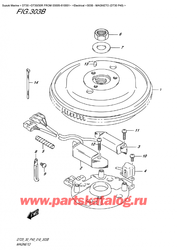   ,  , Suzuki DT30/30R  FROM 03005-610001~ , Magneto (Dt30 P40)