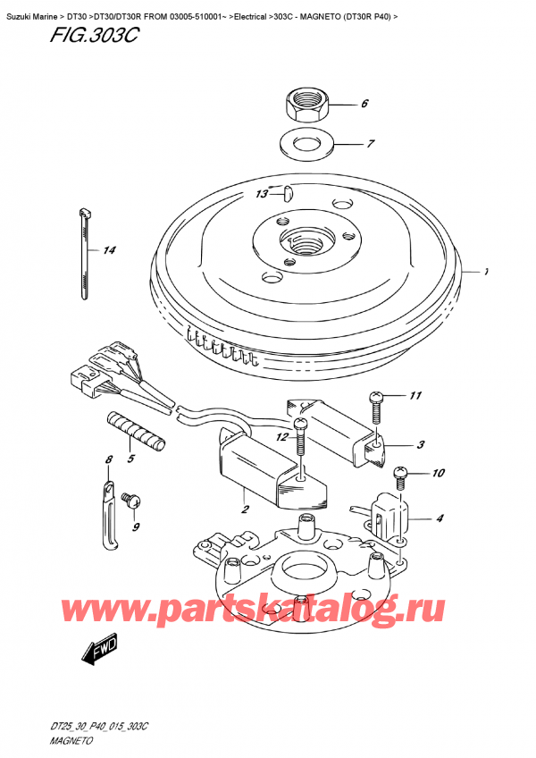 ,   ,  DT30R S/L FROM 03005-510001~, Magneto  (Dt30R P40) -  (Dt30R P40)