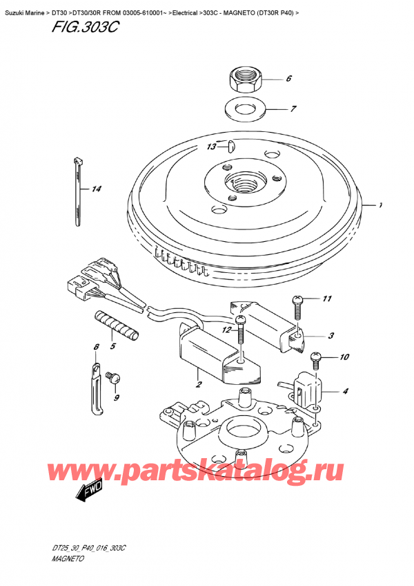  , , Suzuki DT30 RS / RL  FROM 03005-610001~   2016 ,  (Dt30R P40) - Magneto (Dt30R P40)