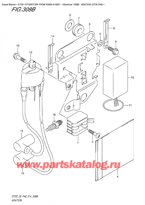  , , Suzuki DT30E S / L FROM 03005-410001~   2014 , Ignition  (Dt30 P40)