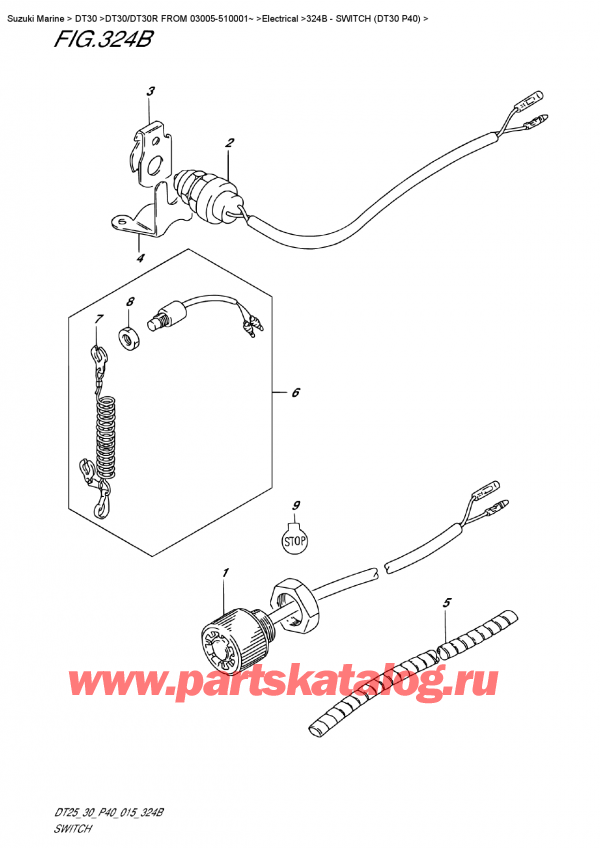   ,   , Suzuki DT30E S/L FROM 03005-510001~  2015 ,  (Dt30 P40)