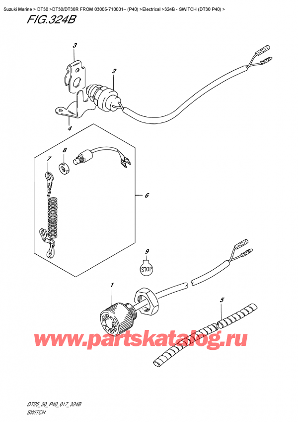  ,   , Suzuki DT30 S/L FROM 03005-710001~ (P40),  (Dt30 P40) / Switch (Dt30 P40)