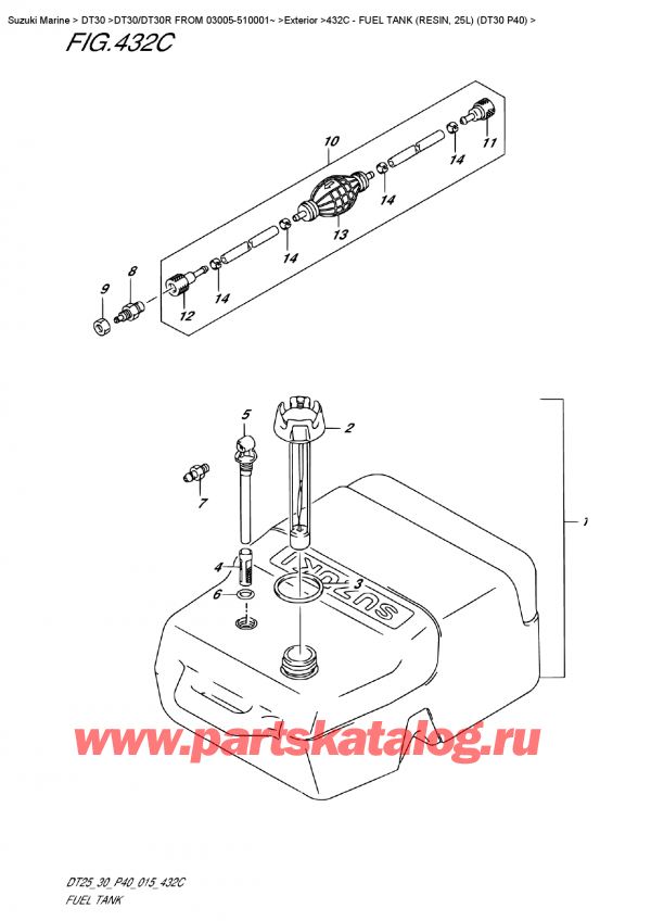  ,    , Suzuki DT30 S/L FROM 03005-510001~,   (Resin, 25L) (Dt30 P40)