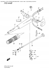 444B - Tiller Handle (Dt30 P40) (444B -  (Dt30 P40))