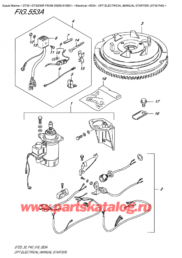  ,   , Suzuki DT30/30R  FROM 03005-610001~ , :  ( ) (Dt30 P40)