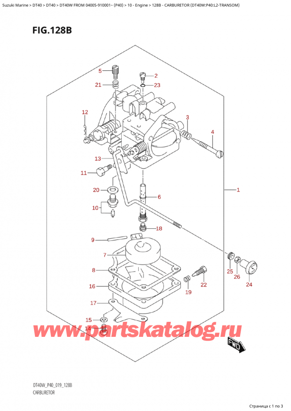  ,   , SUZUKI Suzuki DT40W S / L FROM 04005-910001~  (P40 021)  2021 ,  (Dt40W: p40: L2Transom)