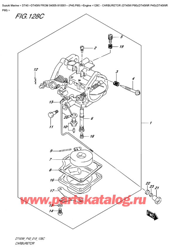 ,   , Suzuki DT40W S-L FROM 04005-910001~ (P40)  2019 , Carburetor (Dt40W P90)(Dt40Wr  P40)(Dt40Wr  P90)