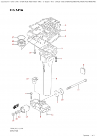 141A - Exhaust Tube (Dt40W:p40,Dt40W:p90,Dt40Wr:p90,Dt40Wk:p40) (141A -   (Dt40W: p40, Dt40W: p90, Dt40Wr: p90, Dt40Wk: p40))