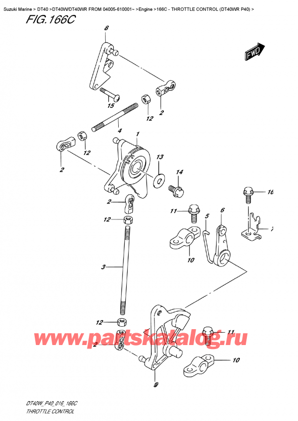   ,   , SUZUKI DT40W RS/RL FROM 04005-610001~   2016 ,   (Dt40Wr P40) / Throttle Control  (Dt40Wr  P40)