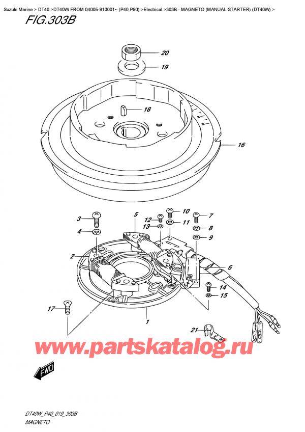  ,   , Suzuki DT40W S-L FROM 04005-910001~ (P40),  ( ) (Dt40W)