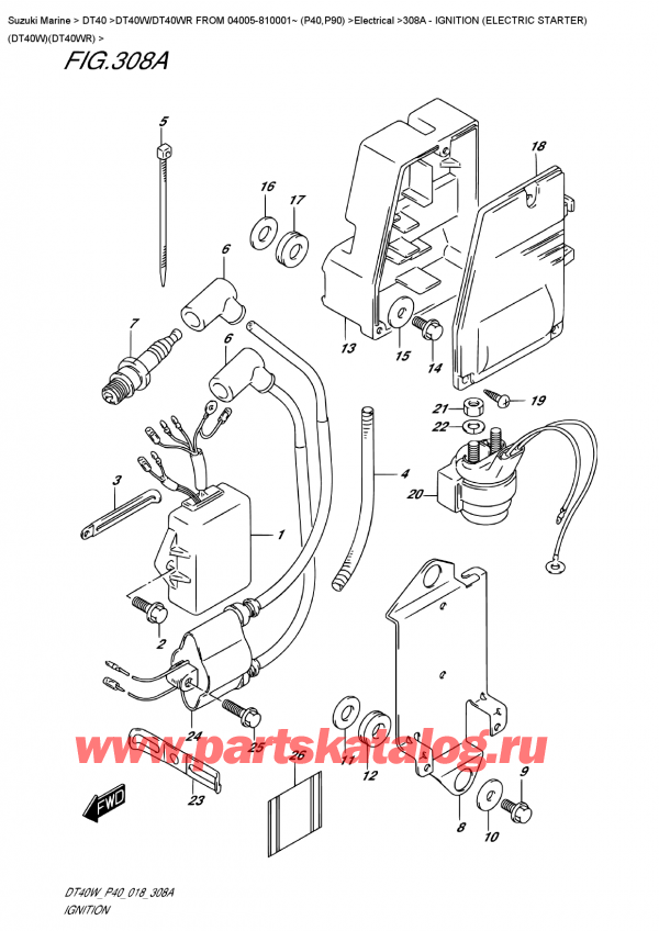   ,   , Suzuki DT40W RS / RL FROM 04005-810001~ (P40), Ignition () (Dt40W) (Dt40Wr)