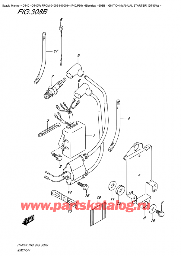  ,   , Suzuki DT40W S-L FROM 04005-910001~ (P40)  2019 , Ignition ( ) (Dt40W)