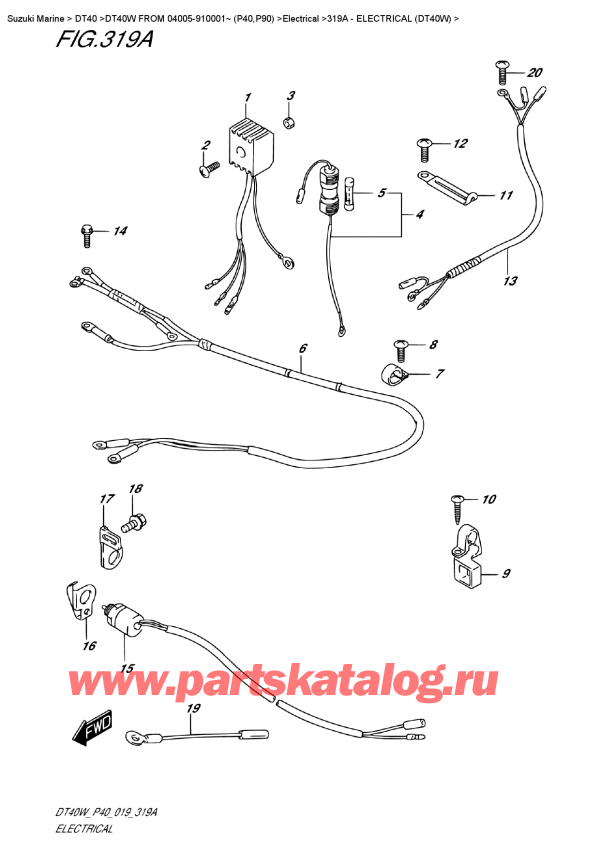 ,   , Suzuki DT40W S-L FROM 04005-910001~ (P40), Electrical (Dt40W)