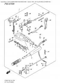 570A  -  Opt:tiller Handle  (Dt40Wr  P40) (570A - :  (Dt40Wr P40))