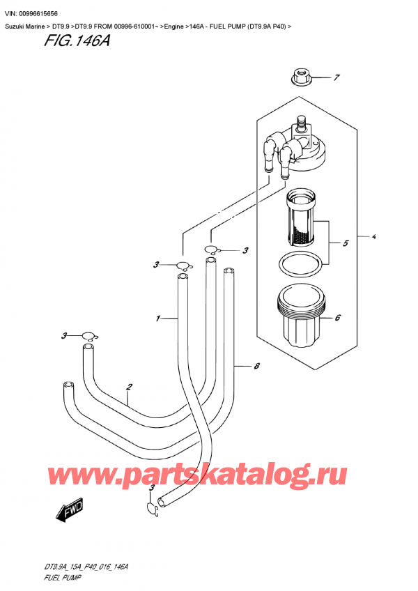  ,    , Suzuki DT9.9 FROM 00996-610001~ , Fuel Pump (Dt9.9A P40)