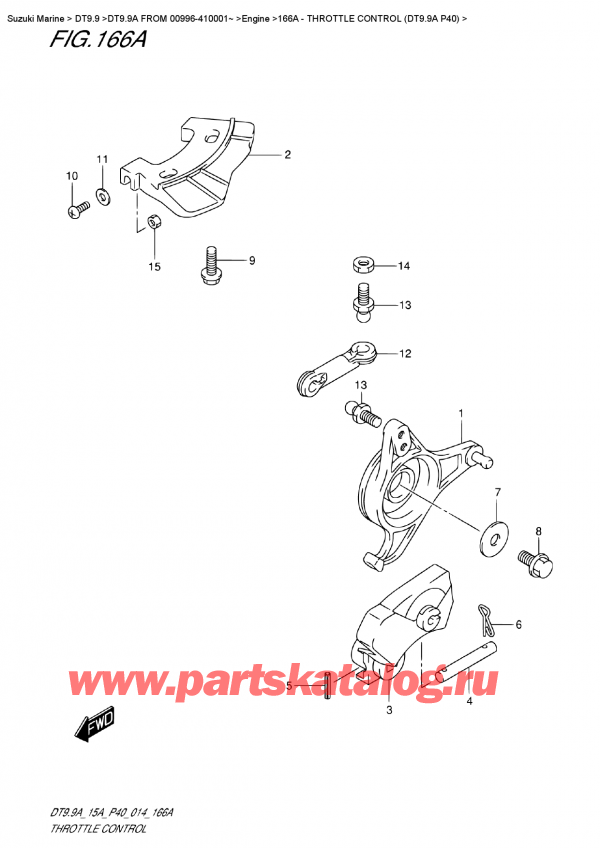   ,   , Suzuki DT9.9A  FROM 00996-410001~   2014 , Throttle  Control (Dt9.9A  P40)