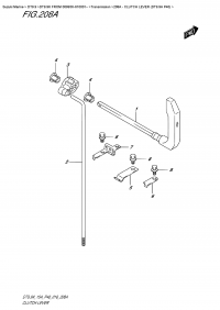 208A  -  Clutch  Lever (Dt9.9A  P40) (208A -   (Dt9.9A P40))