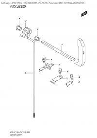 208B  - Clutch  Lever  (Dt9.9A  P40) (208B -   (Dt9.9A P40))