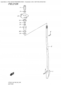 210A  -  Shift  Rod (Dt9.9A P40) (210A -   (Dt9.9A P40))