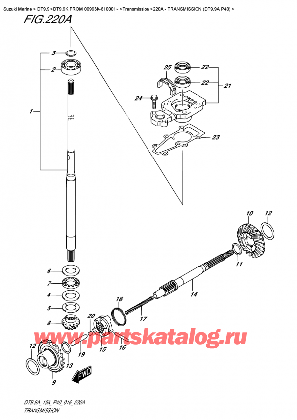 ,  , SUZUKI DT9.9AK FROM 00993K-610001~ ,  (Dt9.9A P40)