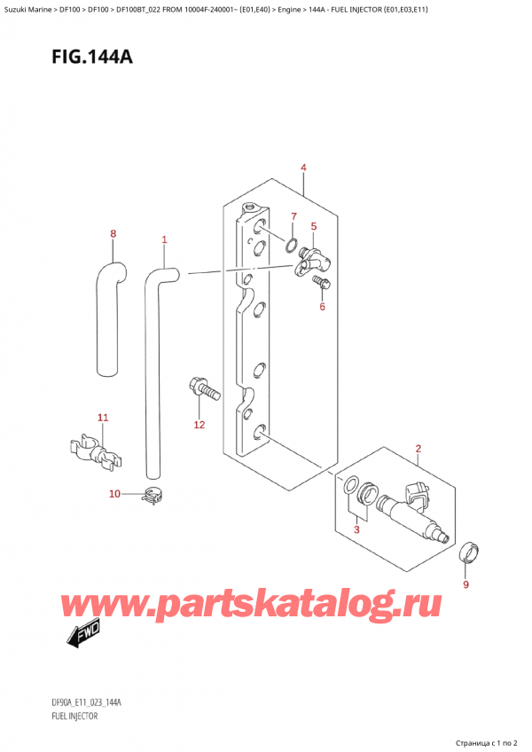 ,   , Suzuki Suzuki DF100B TL / TX FROM 10004F-240001~  (E01) - 2022,   (E01, E03, E11)