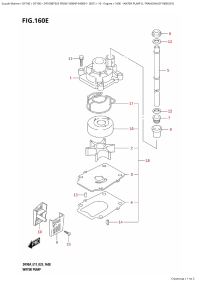 160E - Water Pump  (L-Transom:df100B:e01) (160E -   (L-Transom: df100B: e01))