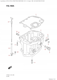 180A - Oil Pan (Df100At,Df115Ast) (180A -   (Df100At, Df115Ast))