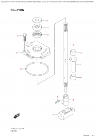 210A - Shift Rod (Df140Bt,Df115Bt,Df115Bss,Df100C) (210A -   (Df140Bt, Df115Bt, Df115Bss, Df100C))