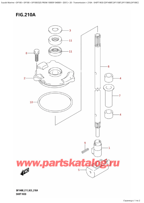 ,    , SUZUKI DF100C TL / TX FROM 10005F-540001~ (E01 025),   (Df140Bt, Df115Bt, Df115Bss, Df100C)