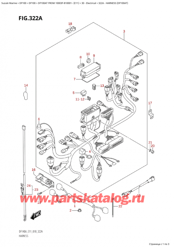   ,  , Suzuki Suzuki DF100AT S / L FROM 10003F-810001~  (E11) - 2018  2018 ,   (Df100At)