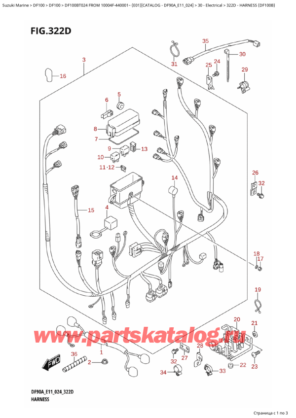  ,   , Suzuki   DF100B TL / TX FROM 10004F-440001~  (E01 024), Harness (Df100B)