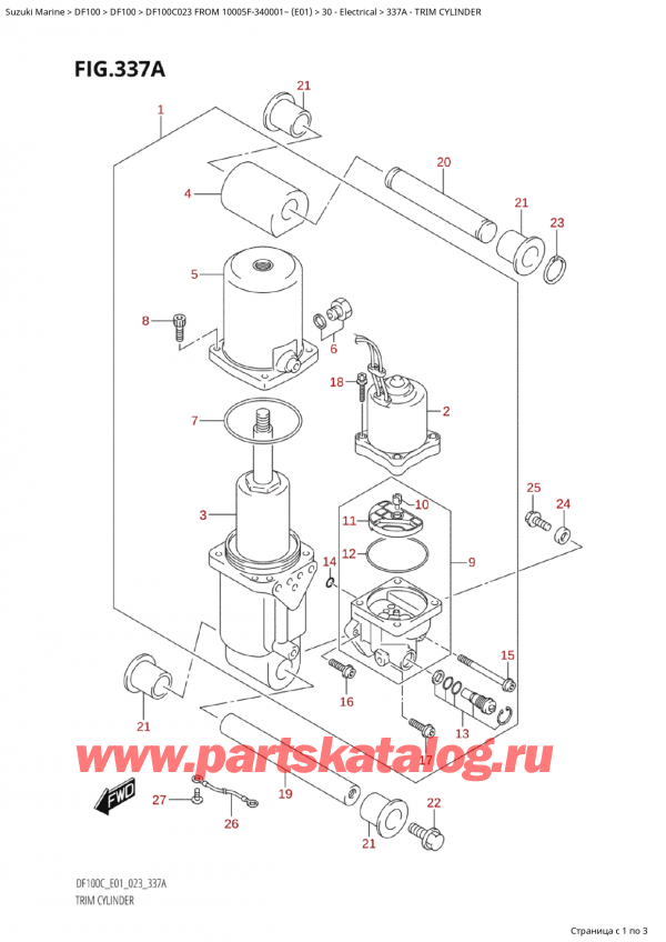 ,   , Suzuki Suzuki DF100C TL / TX FROM 10005F-340001~  (E01 023)  2023 ,  