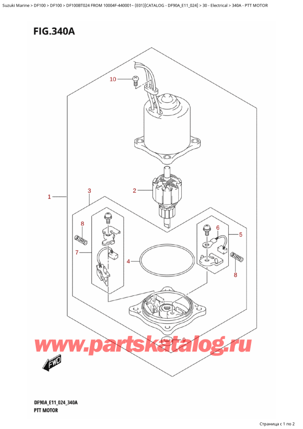  ,   , SUZUKI   DF100B TL / TX FROM 10004F-440001~  (E01 024),  