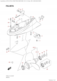 407A - Gear Case (Df100At) (407A -    (Df100At))