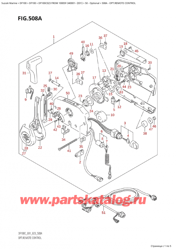 ,   , Suzuki Suzuki DF100C TL / TX FROM 10005F-340001~  (E01 023), Opt:remote Control - :  