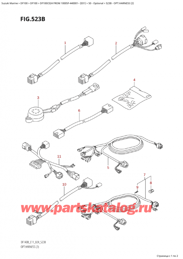  ,   , Suzuki Suzuki DF100C TL / TX FROM 10005F-440001~  (E01 2024), :   (2) / Opt:harness (2)