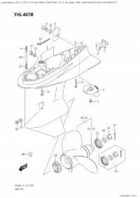 407B - Gear Case (Df115At:e11,Df140At:e11) (407B -    (Df115At: e11, Df140At: e11))