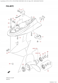 407C - Gear Case (Df115At:e01) (407C -    (Df115At: e01))