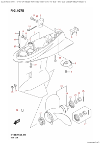 407E - Gear Case ((Df140Bz,Df115Bz):E11) (407E -    ( (Df140Bz, Df115Bz) : E11))