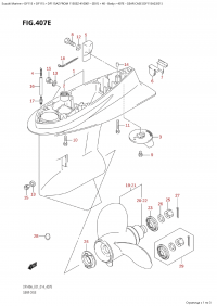 407E - Gear Case (Df115Az:e01) (407E -    (Df115Az: e01))