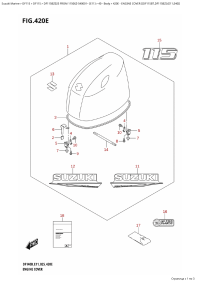 420E - Engine Cover  ((Df115Bt,Df115Bz):(E11,E40)) (420E -   () ( (Df115Bt, Df115Bz) : (E11, E40) ))