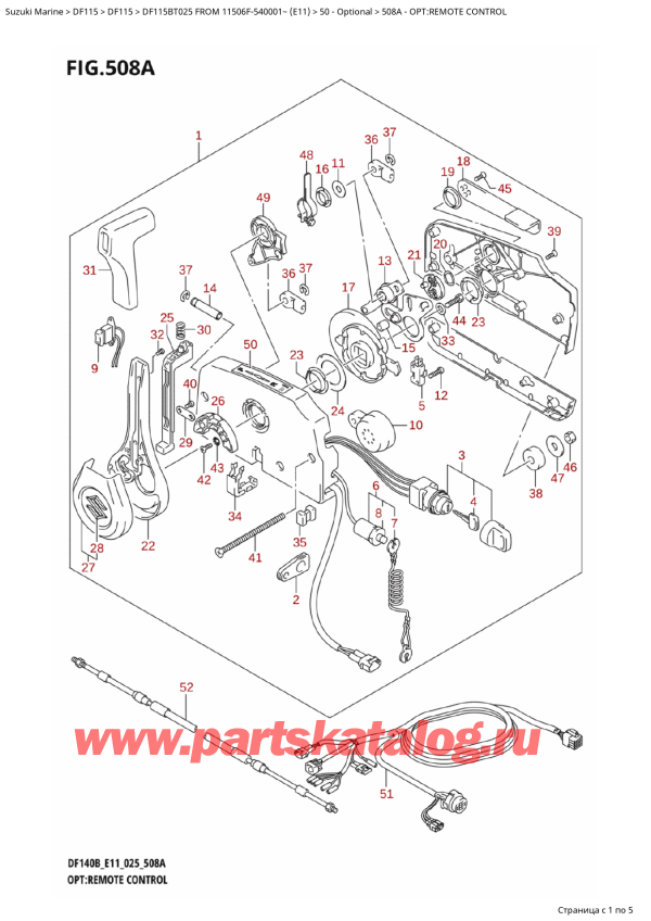  ,   , Suzuki DF115B TL / TX FROM 11506F-540001~ (E11 025), Opt:remote Control / :  