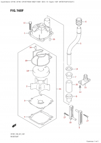 160F - Water Pump (K10,011) (160F -   (K10, 011))