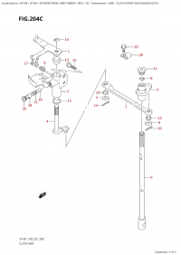 204C -  Clutch  Shaft (K6,K7,K8,K9,K10,011) (204C -   (K6, K7, K8, K9, K10, 011))