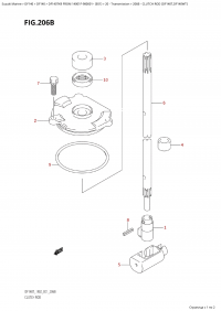 206B - Clutch Rod (Df140T,Df140Wt) (206B -   (Df140T, Df140Wt))