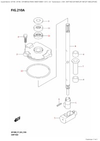 210A - Shift  Rod (Df140Bt,Df115Bt,Df115Bss,Df100C) (210A -   (Df140Bt, Df115Bt, Df115Bss, Df100C))