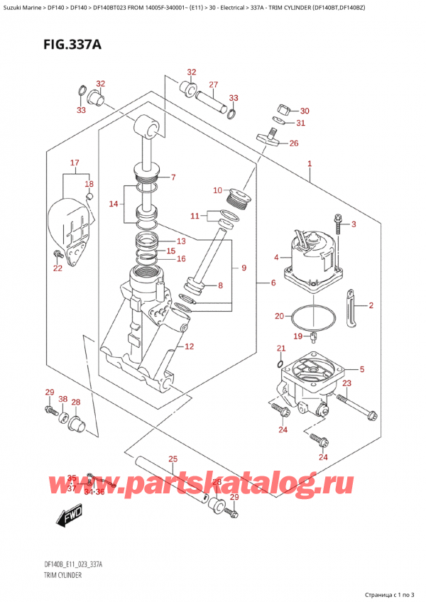  ,    , Suzuki Suzuki DF140B TL / TX FROM 14005F-340001~  (E11) - 2023  2023 ,   (Df140Bt, Df140Bz)