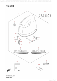 420H - Engine Cover  ((Df140Bt,Df140Bz):(E11,E40)) (420H -   () ( (Df140Bt, Df140Bz) : (E11, E40) ))