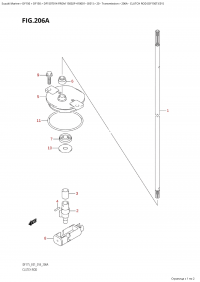 206A - Clutch Rod (Df150T:e01) (206A -   (Df150T: e01))