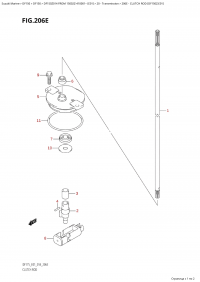 206E - Clutch Rod (Df150Z:e01) (206E -   (Df150Z: e01))